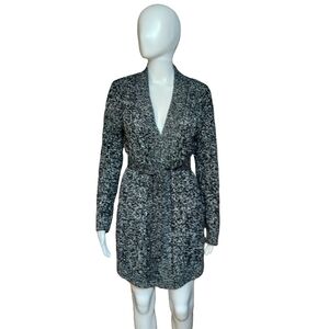 Gap Marled Cable Knit Mid Length Belted Cardigan